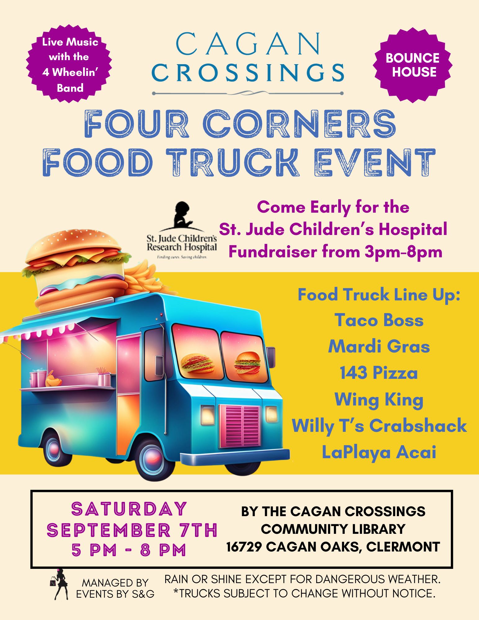 Food truck event on September 7th